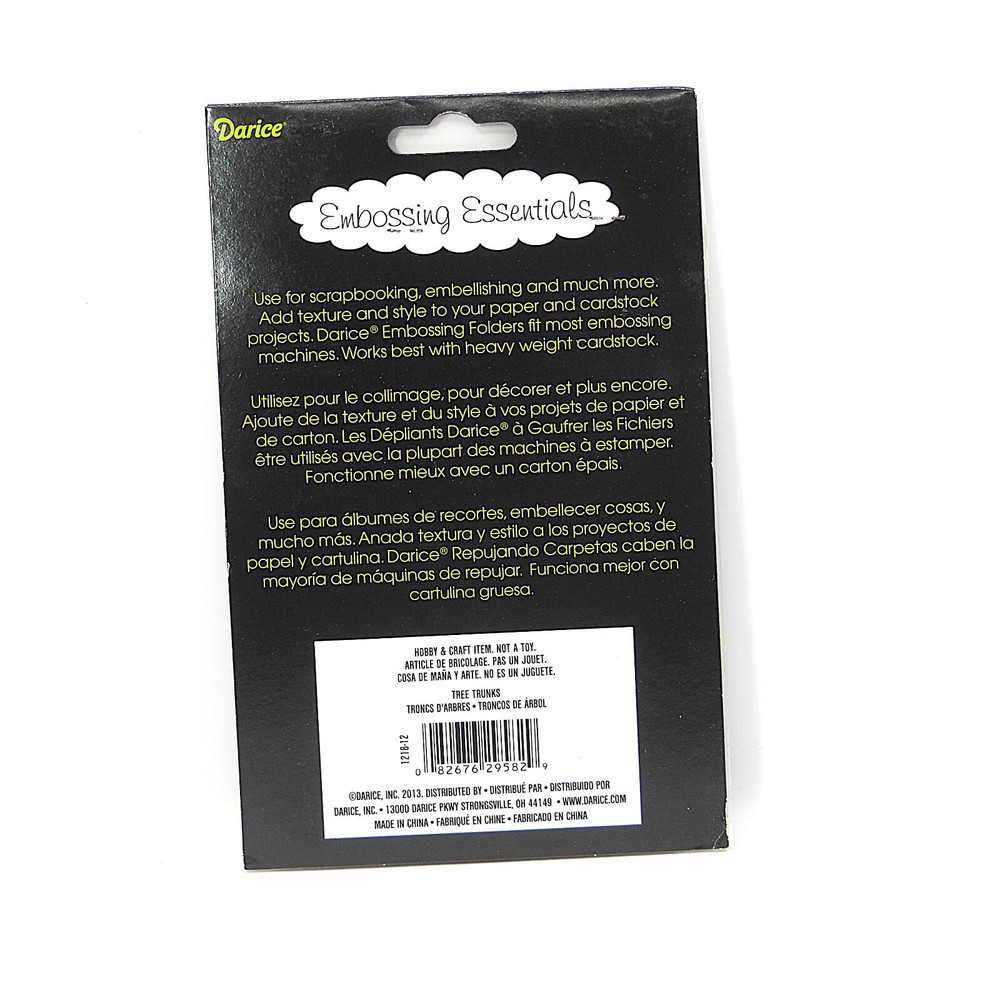 Retired Darice TREE TRUNKS Fall Autumn Winter Embossing Folder