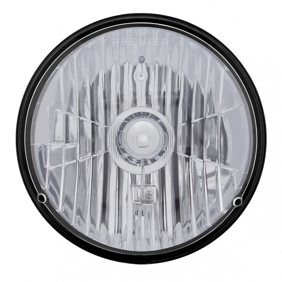 7" Motorcycle Headlight w/ Crystal H4 Halogen Bulb