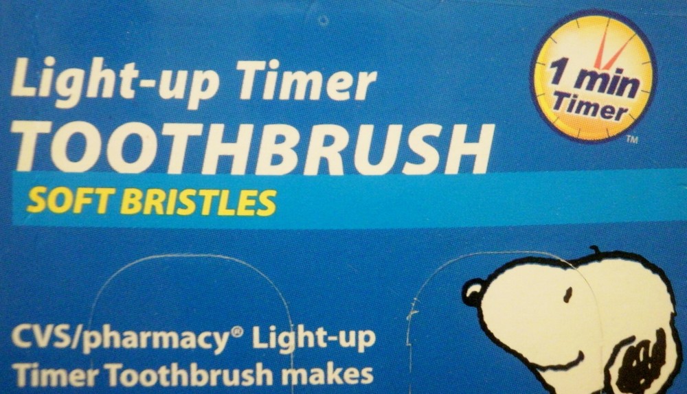 CVS Pharmacy Peanuts Snoopy 2 Flashing Light-Up Timer Toothbrush Soft Bristles