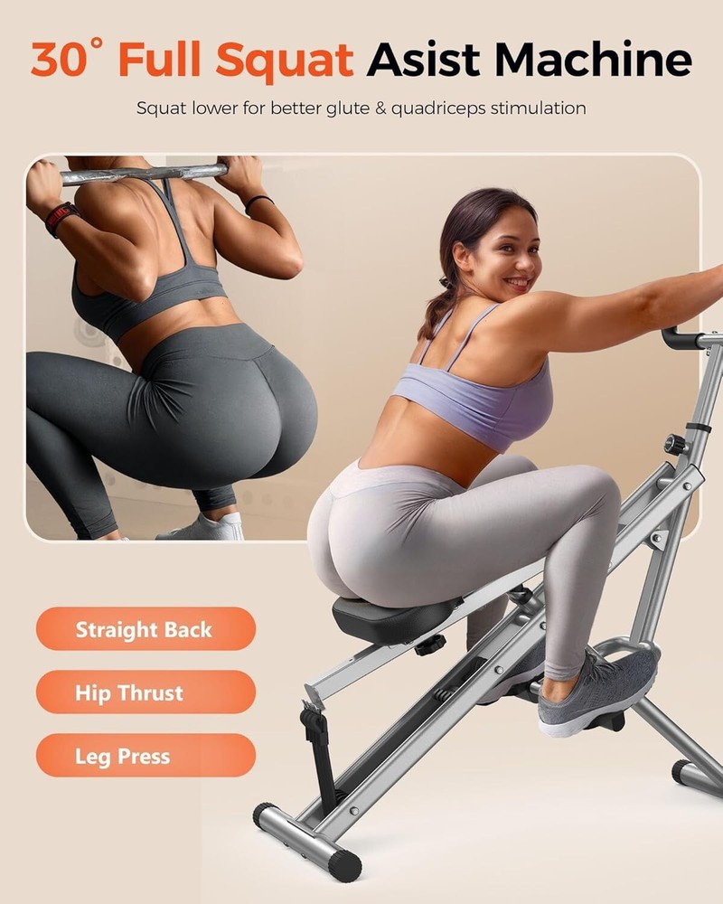 Squat Machine for Home,Rodeo Core Exercise Machine,330lbs Foldable,Adjustable...