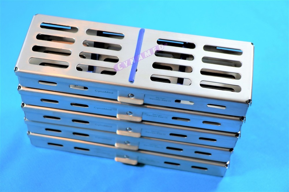 STERILIZATION TRAY FOR 5 INSTRUMENTS W/ REMOVABLE SILICONE 10PCS GERMAN