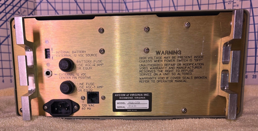 Used AVCOM PSA-37D Portable Spectrum Analyzer – Powers On