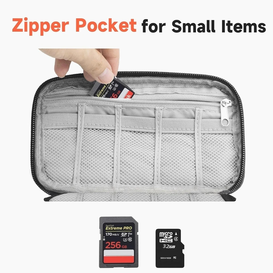 USB Flash Drive Case Organizer Holds 30 Pcs, Black