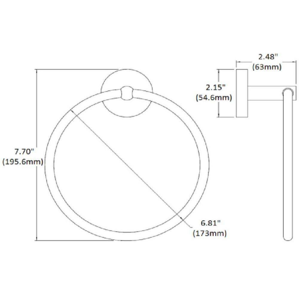 GRAZ Park Towel Ring in Polished Chrome