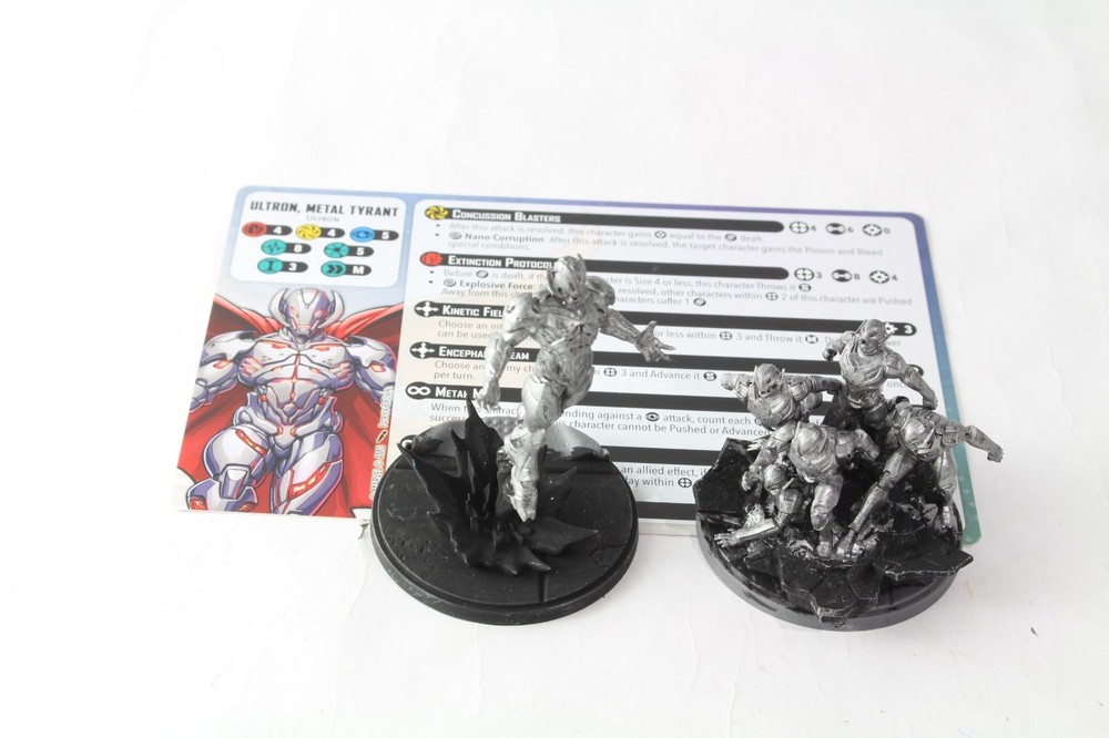 Marvel Crisis Protocol Board Game Figure Painted Ultron Drones Metal Tyrant