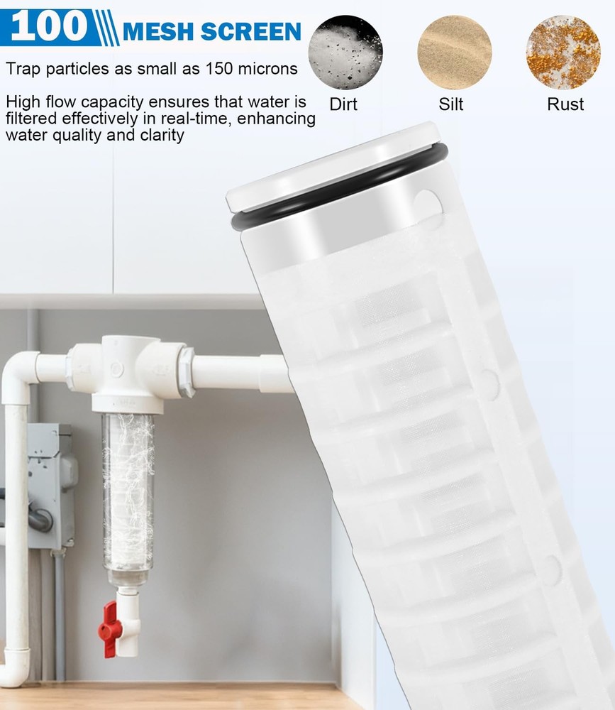 for Rusco / Vu-Flow 1-1/2 Inch Spin Down Filter 100 Mesh Sediment Water Filter