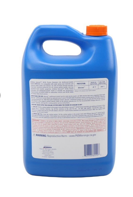 Genuine OEM GM Engine Coolant - 1 gal 12378560