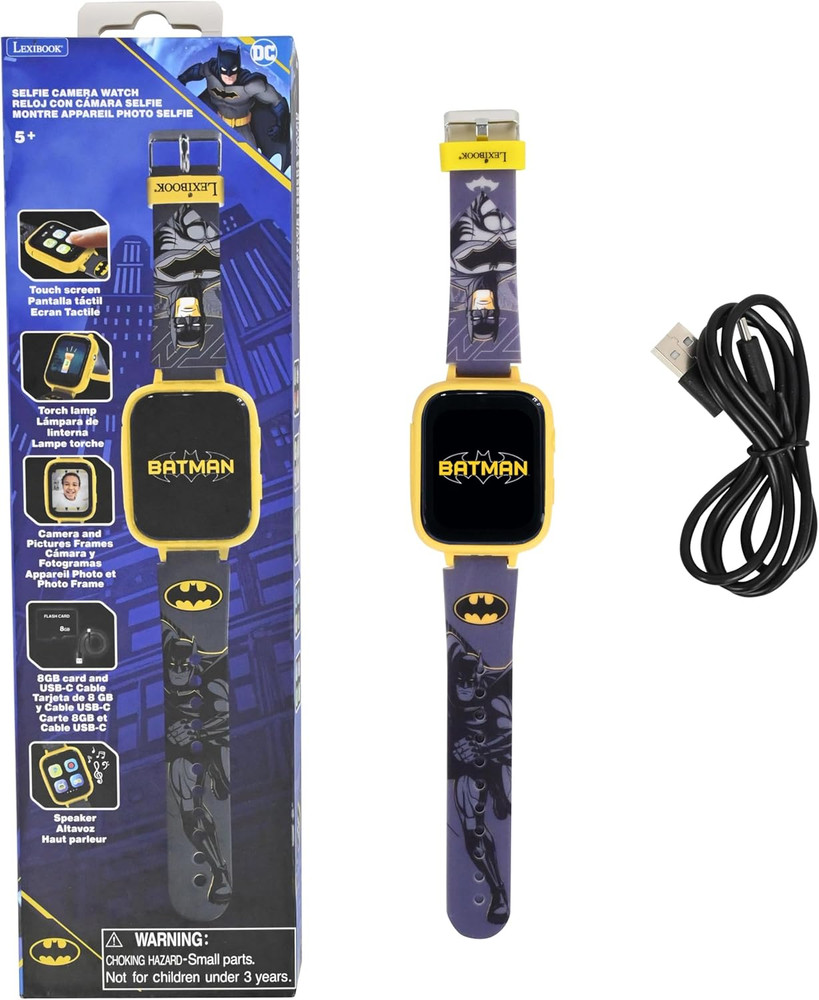 , Batman, Selfie Camera Watch, HD Touch Screen, 720P Camera, MP3 Player, Built-I