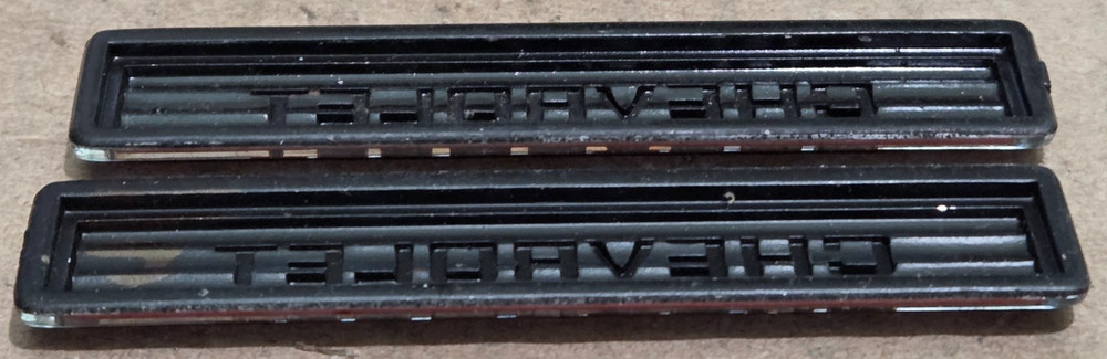 (2) CHEVROLET INTERNAL / DASH / GLOVE BOX EMBLEMS 3.2" (6545)
