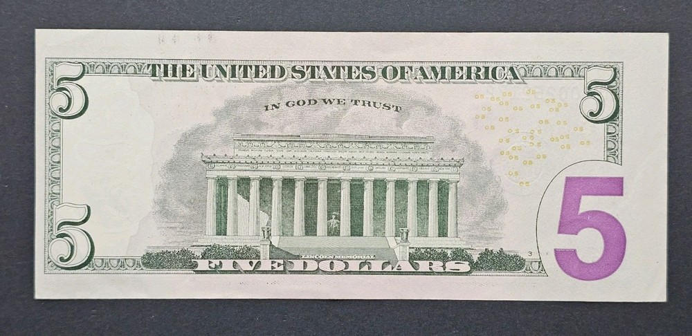 Star Note Miscut Five Dollar Bill 2021 5$