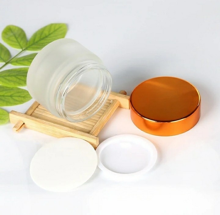 New 4oz Glass Cream Jar Empty