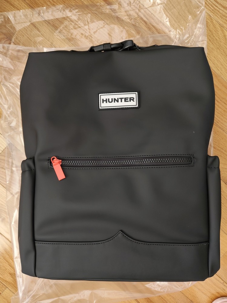 Hunter Backpack Black Top Clip Hiking Water-Resistant Storage Compartments