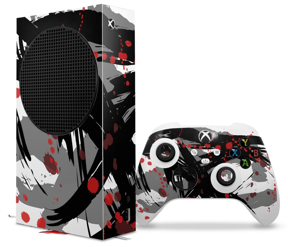 Skins XBOX Series S Console Controller Abstract 02 Red