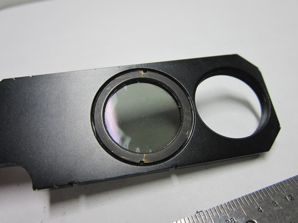 MICROSCOPE SLIDE POLARIZER FILTER LEITZ [some delamination] OPTICS BIN#F1-17