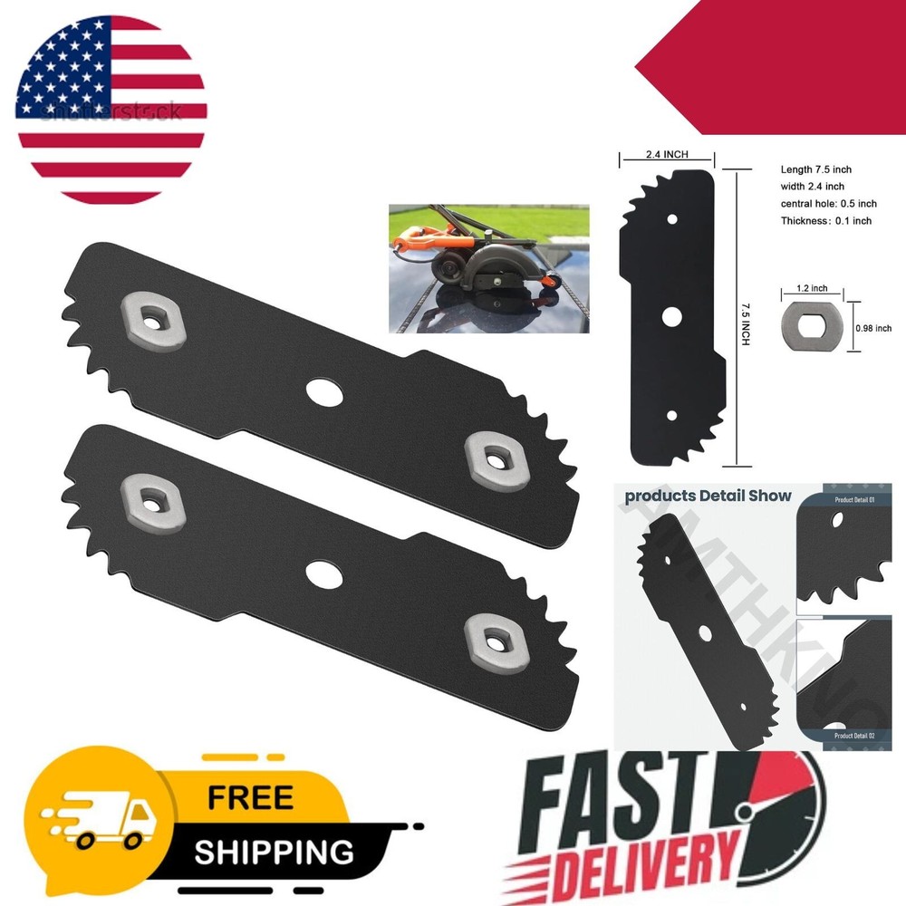 2-Pack EB-007 Edge Hog Heavy-Duty Edger Replacement Blades Compatible