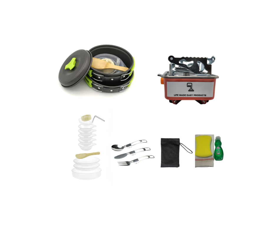 30-Piece Camping Cookware Mess Kit