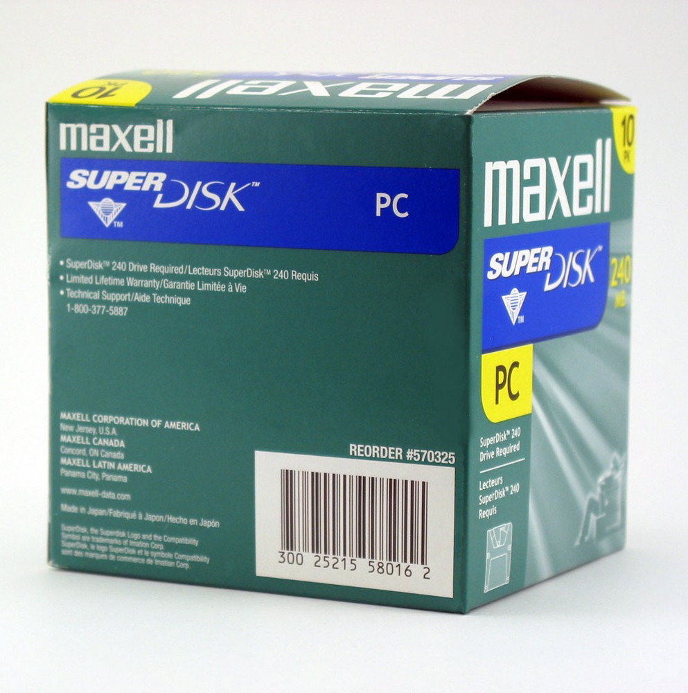 Maxell 570325 SuperDisk 240MB PC Format (10-pack) -NEW
