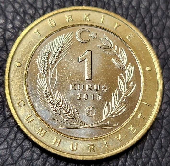 2019 Turkey 1 Kuruş Coin