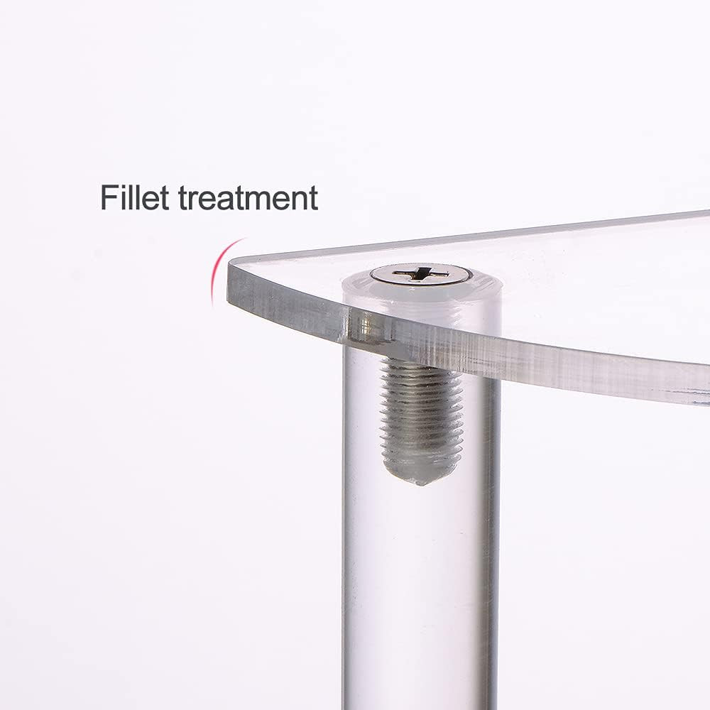 Acrylic Risers Display Stand - 3 Tier Clear Step Display Riser- Half Moon Cupcak