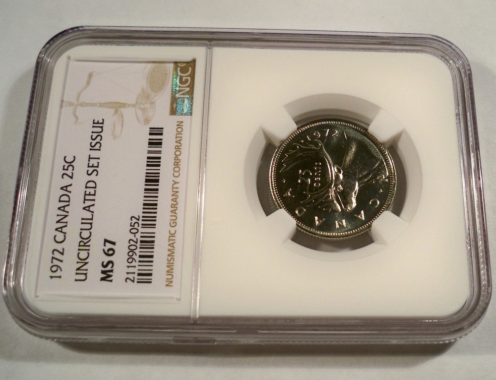 1972 CANADA 25c NGC MS 67 QUARTER MS67