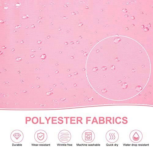 2 Pack 3 Pockets Adjustable Bib Apron Chef Kitchen Cooking Polyester Pink