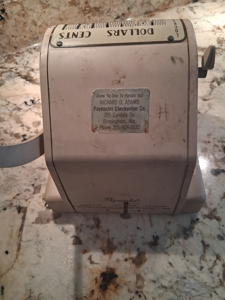 Vintage Authentic Paymaster Check Cutter