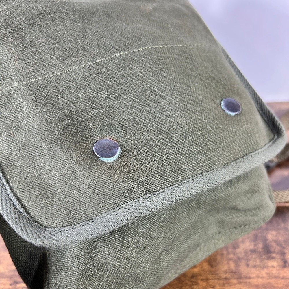 Military Map Case Canvas Bag Structured Back Pockets OD Green