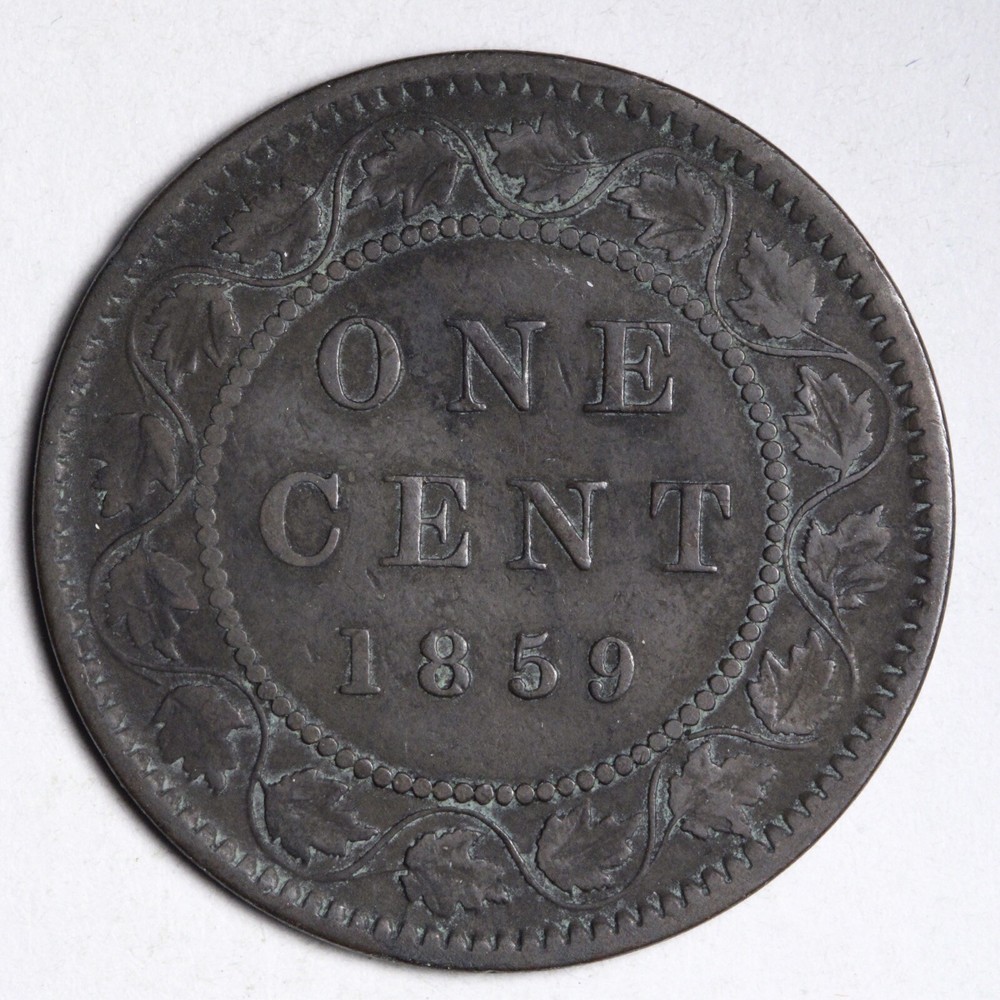 1859 Canada Small Cent CHOICE FINE E354 AF