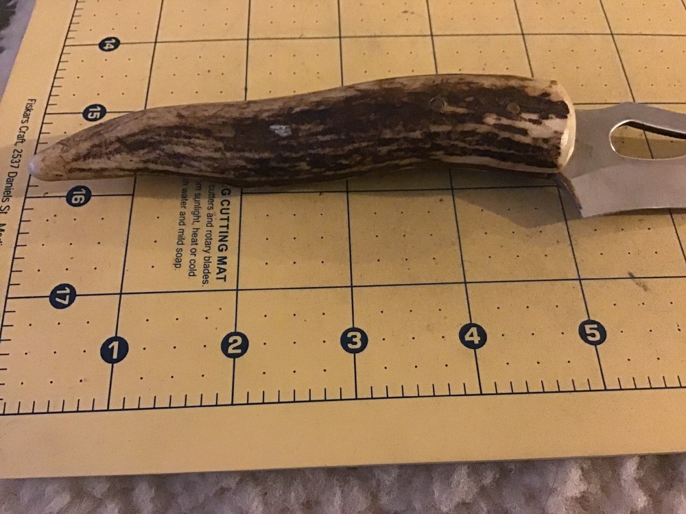 Knife Handmade Medieval Deer Antler Handle Hunting Boot