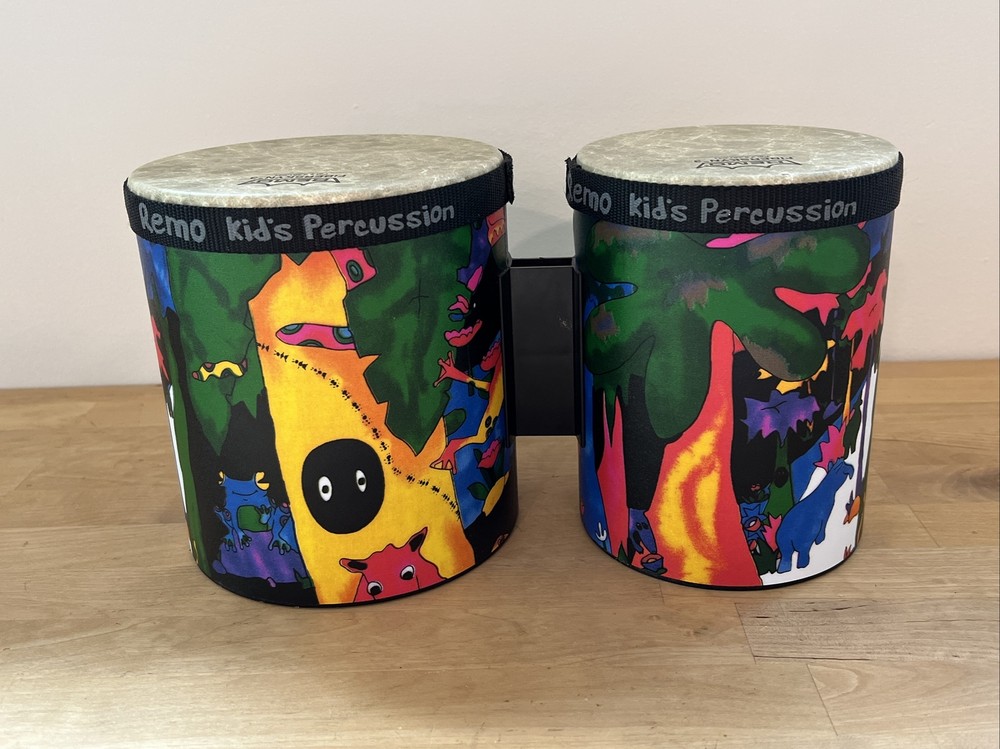Remo Kid's Percussion Rain Forest Bongos - EUC