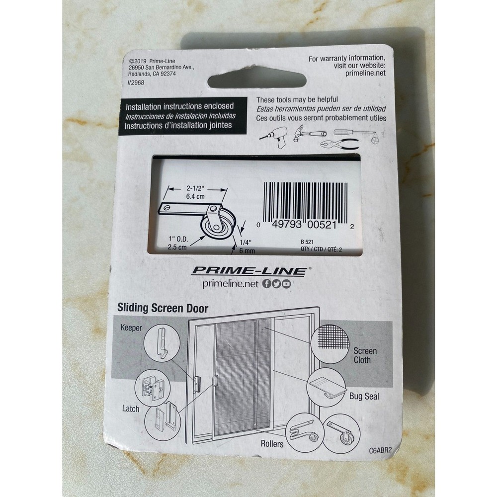 New Prime-Line Screen Door Roller Assembly