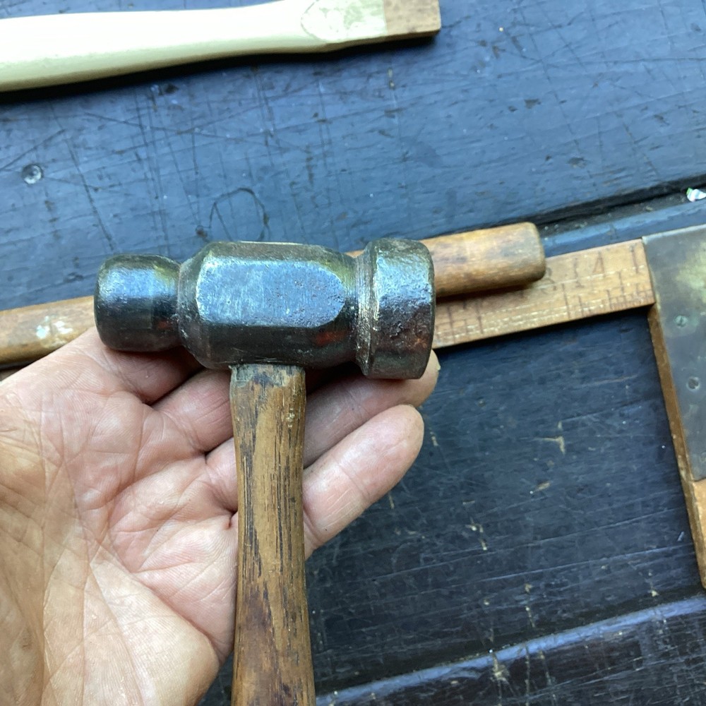 Group of three blacksmith forging & finishng hammers