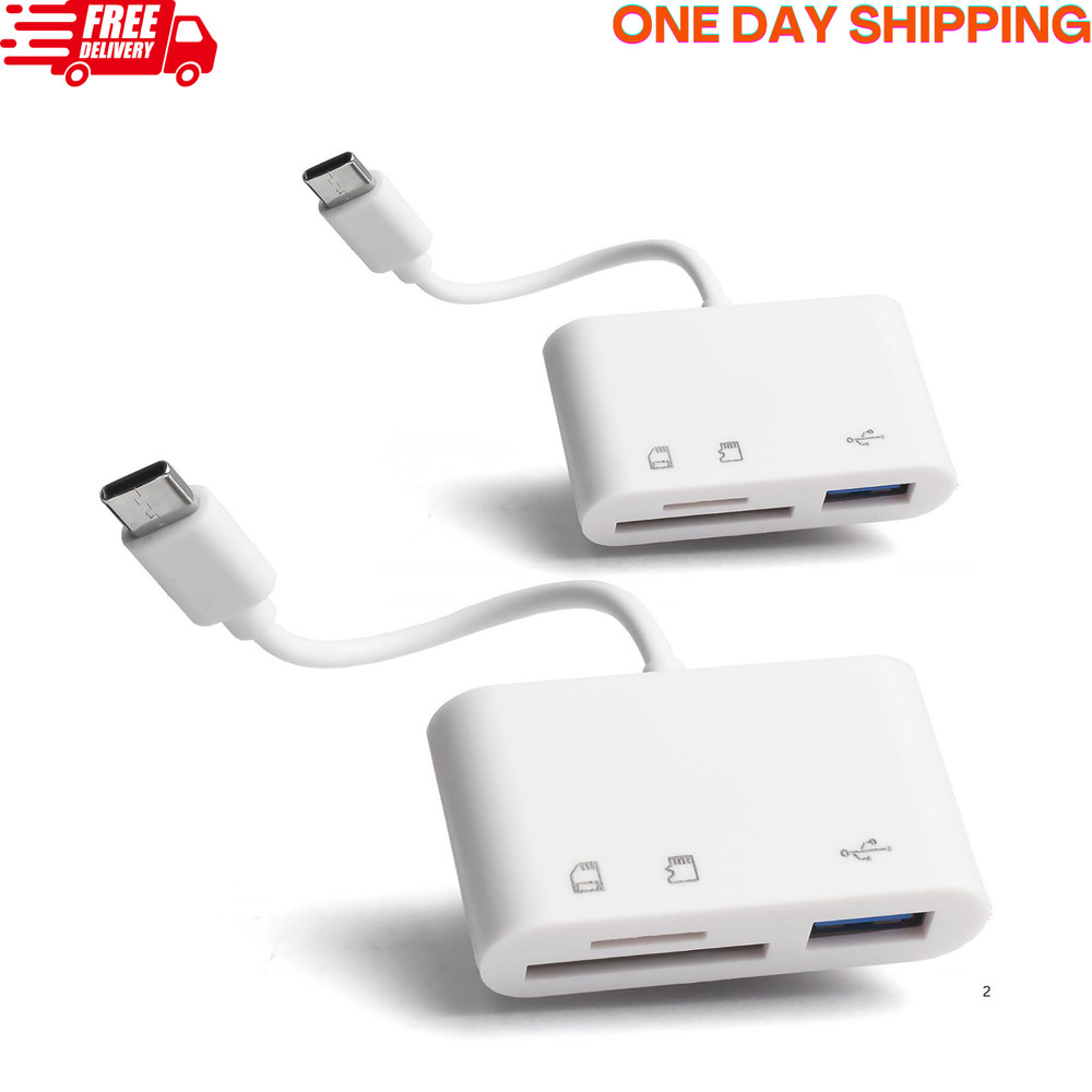 [2 Pack] SD Card Reader for Android, Micro SD Card to USB Adapter, USB C SD Card