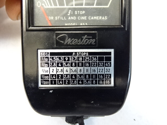 Vintage Weston Direct Reading Exposure Light Meter Model 853 WORKING