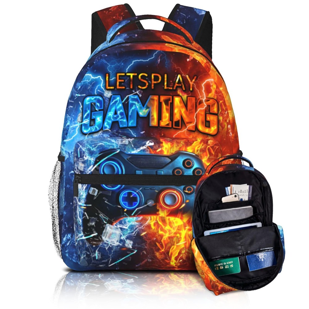 Kids Backpack for Boys Cool Gaming School Backpack for Kids Elementary Middle...