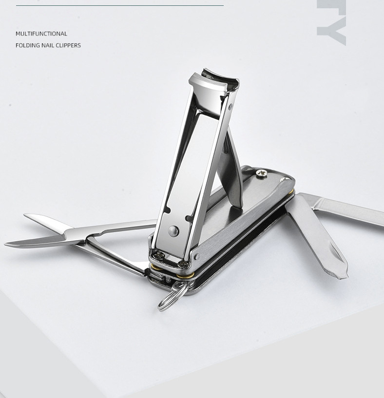 EDC Keychain Multi Tools Nail Clippers Pocket Folding Fingernail Cutter Tools