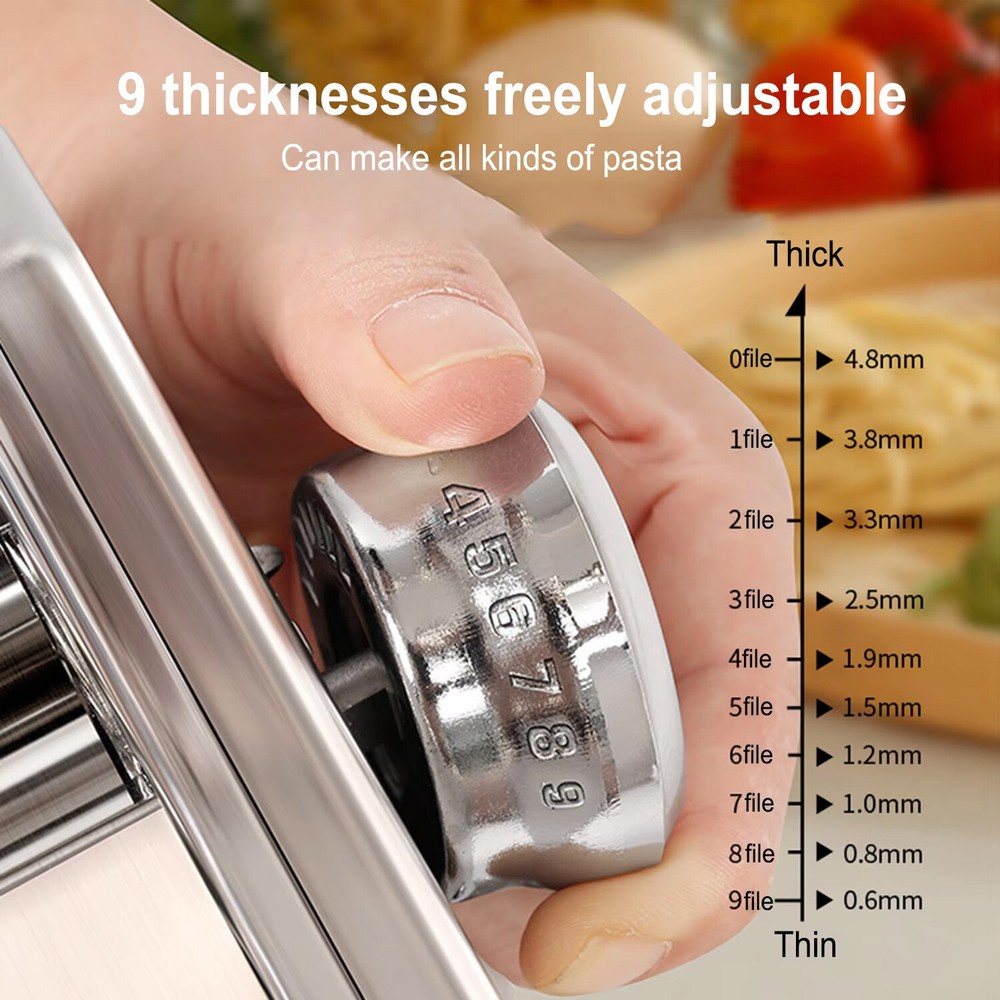 Stainless Fresh Pasta Maker Roller Machine for Spaghetti Noodle Kitchen Tool