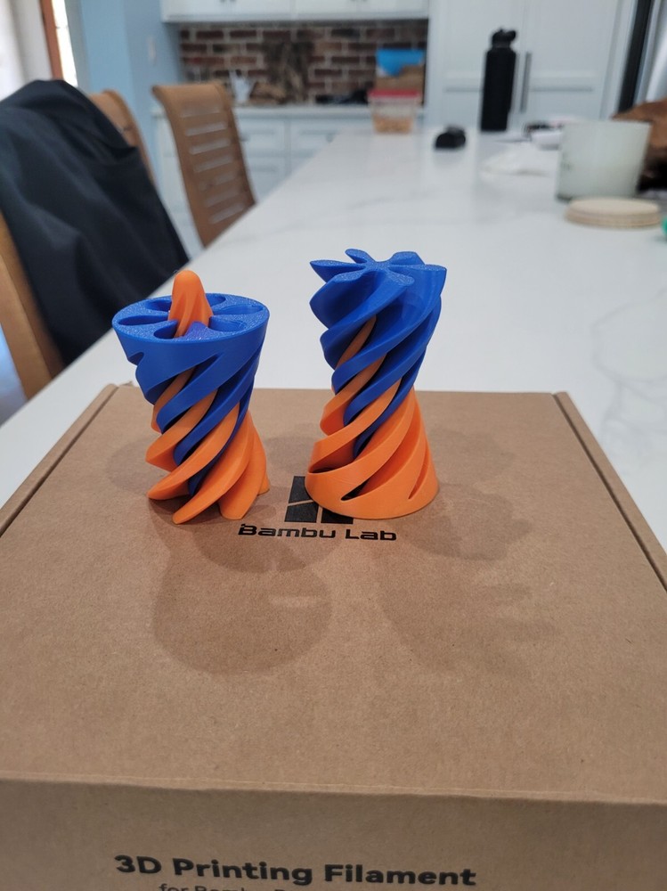 3D Printed Multi-Color Impossible Spiral Cone