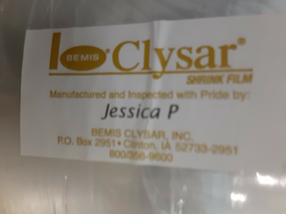 2 Rolls Bemis Clysar 10" EZ 60 Ga. Plastic Shrink Wrap Single Wind 4375Ft. 
