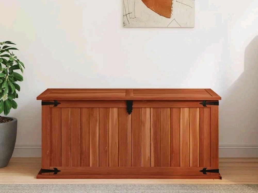 Storage Chest Brown Solid Acacia wood, MDF