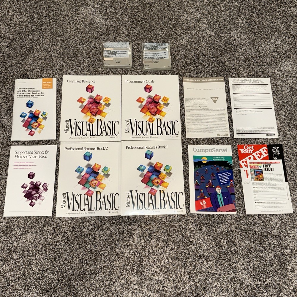 Microsoft Visual Basic Professional Edition Ver 3.0  Windows 95 New Open Box