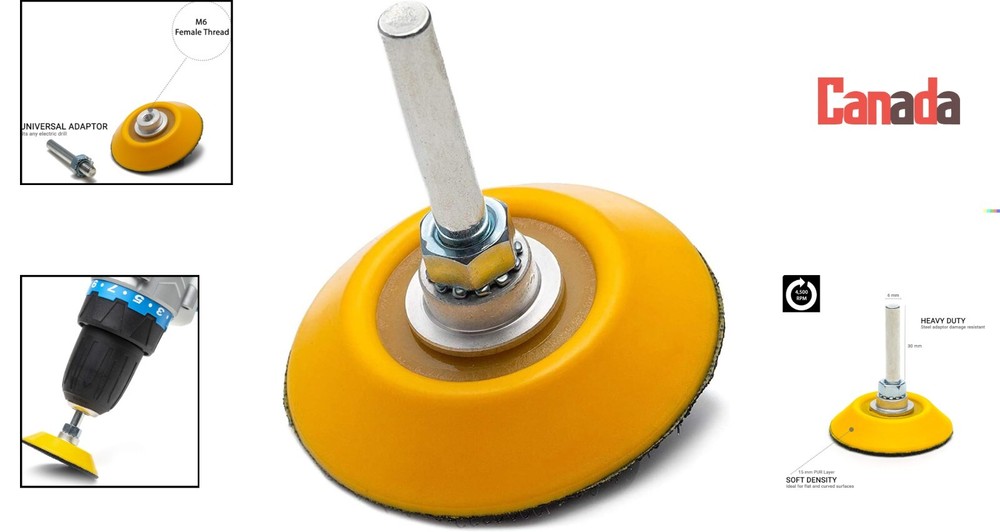 Versatile Hook and Loop Backing Pad - Universal Drill Attachment - 2 inch / 50mm
