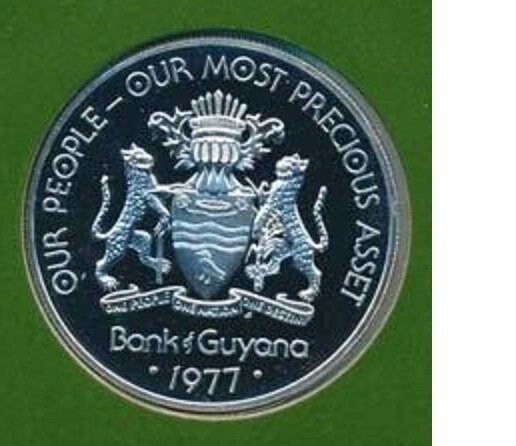 1977 Guyana Proof 10C-Squirrel Monkey