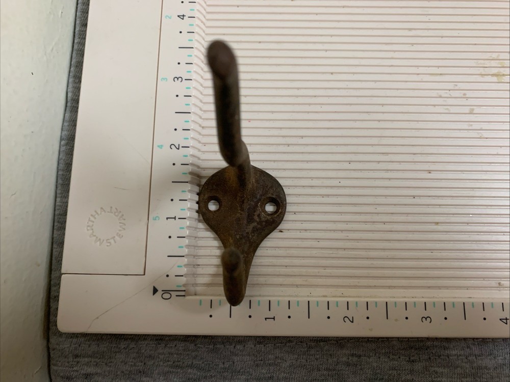 Vintage Cast Brass Double Coat Hook