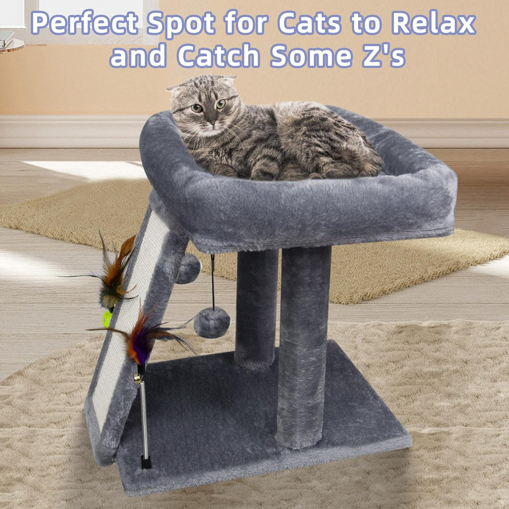Cat Tree Tower with Cat Scratching Post for Indoor Cats, Activity Centre Climbin