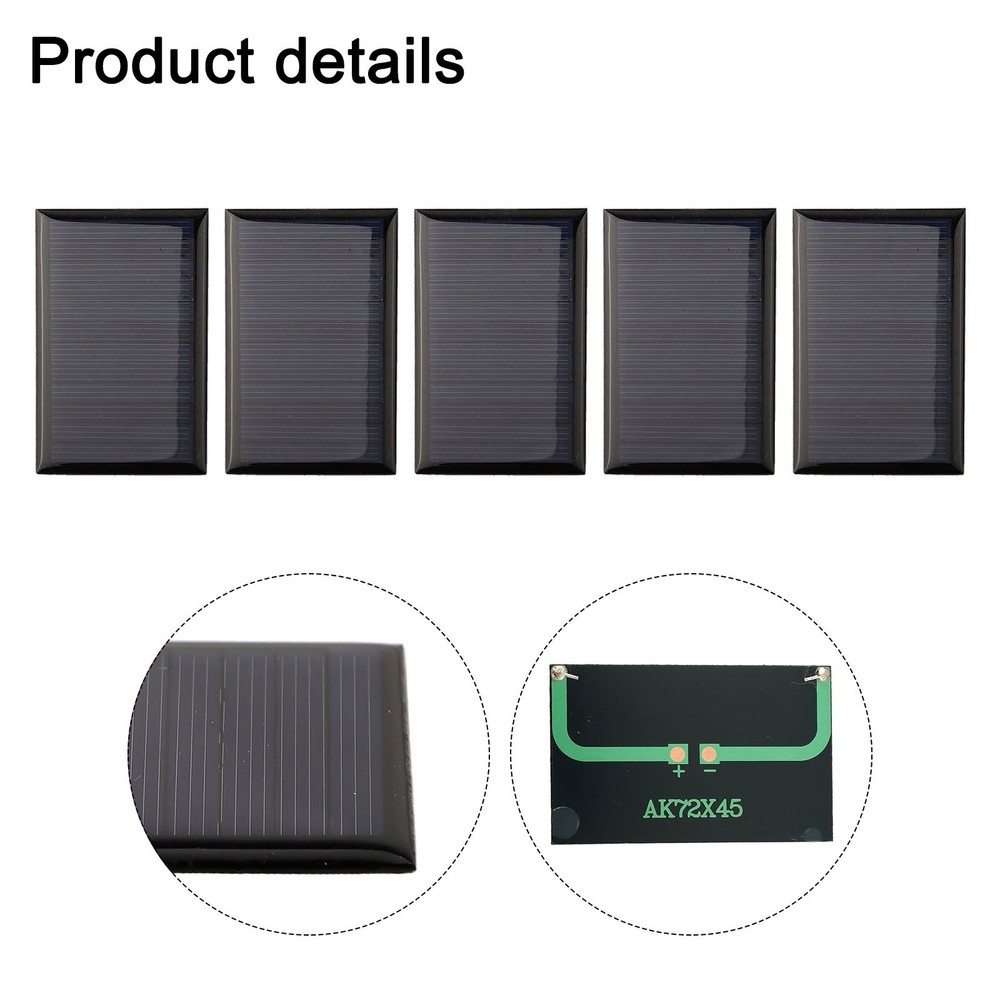 Efficient 5pcs 6V Solar Cell Panel Module for Home For Lighting Projects