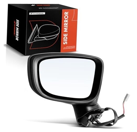 Driver Side Power Door Mirror - Compatible with Mazda 3 2014 2015 2016 - Non