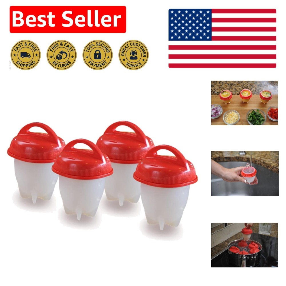 Egg Cooker - Hard Boiled Eggs without the Shell, 4 Egg Cups