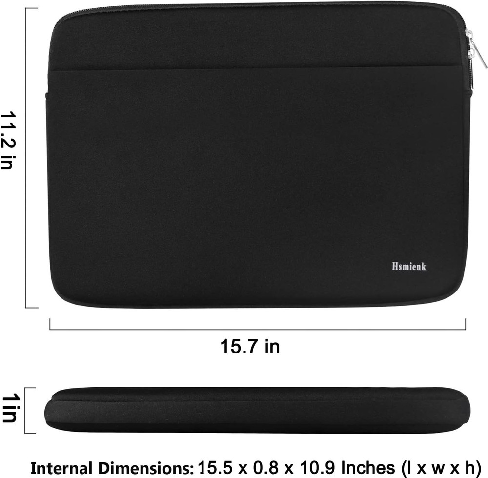 Laptop Case Sleeve 15.6 Inch, Shockproof Protective Notebook Case with Accessory