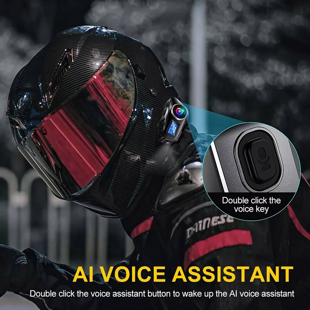 Bluetooth Headset Motorcycle Intercom Helmet LCD Waterproof maximum 32GIZ